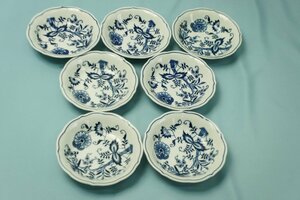 (N)(中古品) Blue Danube (ブルーダニューブ) 小皿 13cm 7点 セット 食器 洋食器