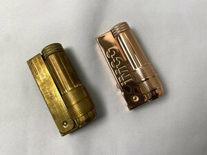 （K) ▼中古　2個セット 専用発火石付き　IMCO(イムコ) オイルライター イムコスーパー フリント式 6700P ブラス IM6761388