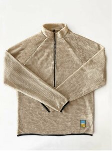 （K)日本未発売サイズ 未使用品　センチデザインズ Senchi Designs ALPHA 90 CREWNECK W/ HALF ZIP XXXL　DUNE