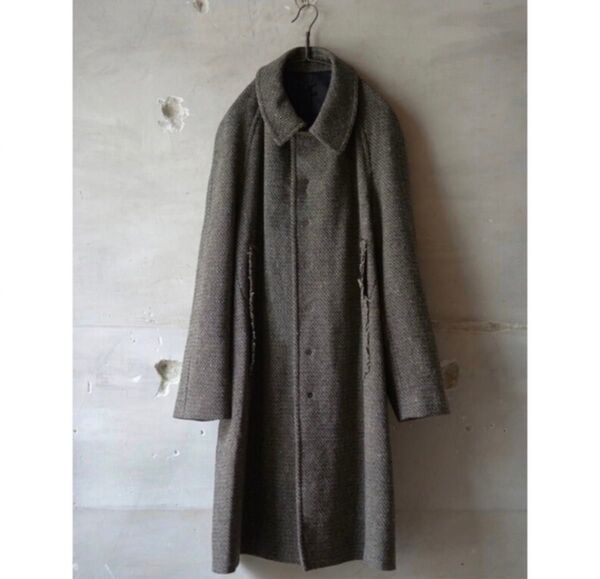 OMAR AFRIDI 21AW Balamacaan Coat DOBBY TWEED