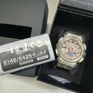 88409●カシオ G-SHOCK ジーショック GMA-S110SR-7AJF 耐磁時計 腕時計 クリア ピンク 稼働 現状品