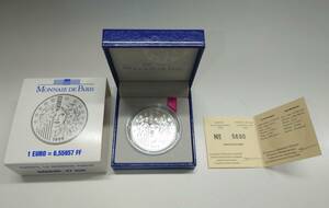 88478 ★ MONNAIE　DE　PARIS　EUROPA　モネ　ド　パリ　1999　記念コイン　銀貨　ユーロ記念　◆