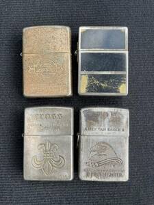 ZIPPO オイルライター クロス アメリカンイーグル 色々4個セット 中古品