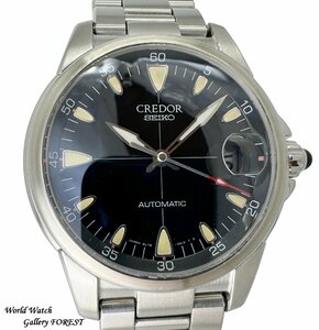 【クレドール☆フェニックス】GCBR997 セイコー SEIKO 自動巻き 中古 メンズ腕時計 8L75-0A10 ブラック文字盤【外装仕上げ☆OH済み】