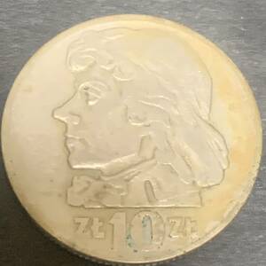 外国コイン！ポーランド 10ズロティチ 1959年 美品 あ508