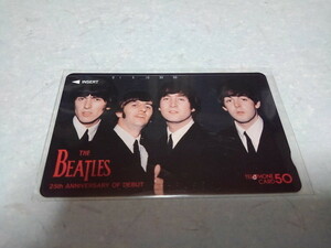 * Beatles 25th [ телефонная карточка! не использовался новый товар ] The Beatles телефон карта 