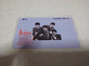 ●　ビートルズ　1988　【　テレカ　♪未使用新品　】　The Beatles　テレフォンカード　薄紫