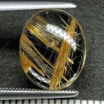 3041【限定1！虹入り】4.10ct天然タイチンゴールデンルチルクォーツ　ブラジル産ルースrutilated quartz_画像8