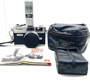 【ジャンク品】Canon キヤノン Canonet QL17 G-3 G-Ⅲ 40mm F1.7 コンパクトカメラ フィルムカメラ 動作未確認 フラッシュ付き ケース付き