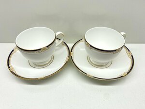 中古品 Wedgwood BONE china ウェッジウッド ボーンチャイナ カップ＆ソーサー ２客セット 陶磁器 箱