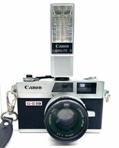 【ジャンク品】Canon キヤノン Canonet QL17 G-3 G-Ⅲ 40mm F1.7 コンパクトカメラ フィルムカメラ 動作未確認 フラッシュ付き ケース付き_画像2