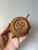 A000027 中国宜興 紫砂壺 急須 孟臣 茶壺 茶器 茶道具 在銘 時代物 中国美術 煎茶道具 容量：180cc_画像8