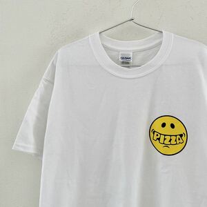 00's SMILE PIZZA Tシャツ L スマイル ピザ スマイリー ハッピーフェイス ニコちゃん ビンテージ