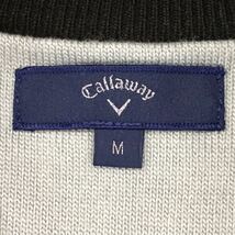 Callaway キャロウェイ ゴルフウェア スポーツ アクリルニット ウールブレンド トラックジャケット刺繍ロゴ メンズ サイズM_画像7