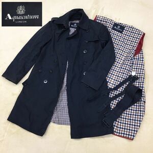 Aquascutum LONDON アクアスキュータム ロンドン トレンチコート コットン 裏地キュプラ レディース サイズ154 日本製 レナウン