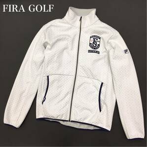 FIRAGOLF フィラ ゴルフウェア スポーツ ブルゾン ジャンパー ジャケット 防寒着 刺繍ロゴ メンズ サイズL ホワイト