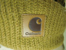 Carhartt ニットキャップ　迷彩柄ブラウン系_画像4