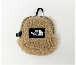 ◆新品◆THE NORTH FACE（ザ・ノースフェイス)◆ミニポーチ◆カラビナ付き◆フリースベージュ◆