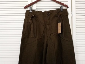 4L * tag equipped lady's high waist cotton wide pants! chinos khaki 