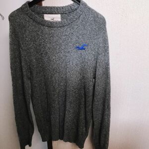 ホリスター　HOLLISTER ニット　セーター　グレー　M アバクロ 長袖