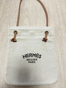 1000円～！正規品 美品 エルメス HERMES アリーヌPM ショルダーバッグ レザー キャンバス ヴィンテージ