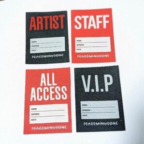 ★ PEACEMINUSONE 布ステッカー ★ G-DRAGON VIP STAFF ARTIST ALL ACCESS 