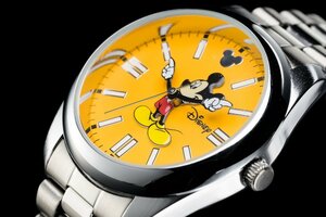 1円～ 1スタ アナザーヘブン×Disney限定MICKEYミッキーマウス別注コラボ時計オイスターパーペチュアル41mm7colors/イエローyellow