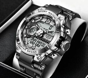 2●■新品－未使用■●腕時計(LIGE銀)クロノグラフ アンティーク アルマーニカシオG-SHOCK PROTREK ディーゼルコラボレーションモデル