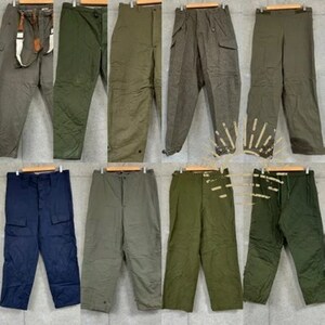 9着 ヘヴィミリタリーパンツMIX Men's W30~W36 US古着 ユーロ古着 ウールパンツ 検品済 SRC古着卸 セット まとめ売り 仕入れ 卸売り