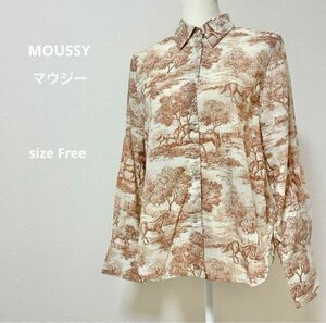 MOUSSYマウジー TOILE DE JOUY シャツ トワルドジュイブラウス