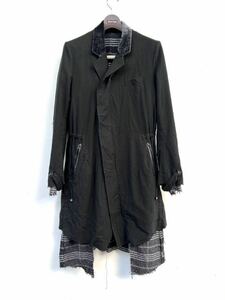 Soloist 14AW Cut Out Chesterfield Coat 46 ブラック ソロイスト コート