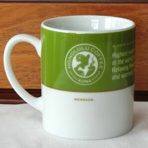 新品！ホノルルコーヒー メッセージマグカップ グリーン
