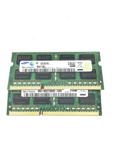 MEM: SAMSUNG ☆2R*8 PC3-12800S-11 ノートPC用 増設メモリ　4GB★2枚セット ★中古 動作OK