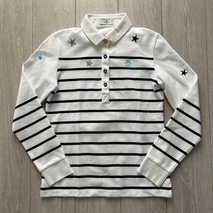 Munsingwear 長袖ポロシャツ レディースM マンシングウェア GOLF ゴルフウェア スパンコール