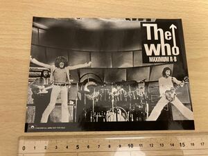 The Who (ザ・フー)のステッカー、大判ハガキサイズ