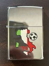 未使用 ZIPPO ジッポー イタリア サッカー '90 オイルライター 喫煙具 _画像1