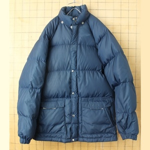 70s USA made SIERRA DESIGNS Sierra Design z down jacket men's M navy 7ps.@ tree tag BERKELEY America old clothes 