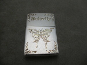 ★☆オイルライター　ジッポ　Zippo　銀製　蝶　Butterfly☆★