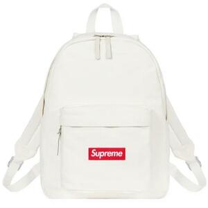 Supreme シュプリーム Canvas Backpack White 2021FW キャンバス生地 バックパック ホワイト 2021秋冬 新品未使用品 半タグ付き 完売品