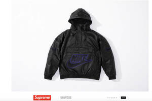 SUPREME×NIKE シュプリームxナイキ Leather Anorak Black Size M 2019AW レザーアノラックジャケット ブラック サイズM 新品 紙タグ付き