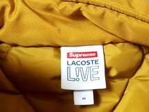 Supreme x Lacoste シュプリーム ラコステ Puffy Half Zip Pullover Gold Size M 19FW パフィーハーフジップ プルオーバー 新品紙タグ付き _画像7