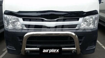 【airplex正規品】 トヨタ ハイエース 200系 1型～7型 標準車 バグガード ボンネット プロテクター フロント ディフレクター スモーク_画像2