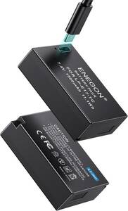 ENEGON LP-E17 LP E17 交換用Type-C 直接充電ポートバッテリー 2個 1500mAh Canon Rebe