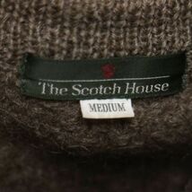 THE SCOTCH HOUSE スコッチハウス 秋冬 Vネック ざっくり ケーブルニット ウール100%★ 羽織り カーディガン Sz.M　メンズ　E3T02996_C#N_画像5