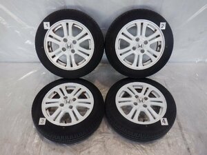 ☆22年製☆JF1 JF2 N-BOX☆ 4H 100 4.5J +40 14インチ ホンダ純正 アルミホイール タイヤ 155/65R14 DUNLOP 4本