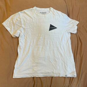 【中古品】アンドワンダー andwonder Tシャツ 白 半袖Tシャツ ロゴ 半袖 ホワイト サイズ L size アウトドア outdoor キャンプ camp 