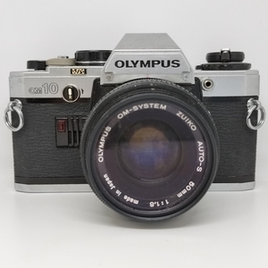 6130★OLYMPUS オリンパス OM10 1:1.8 50mm Kenkoフィルター付き フィルムカメラ コンパクトカメラ シルバー×ブラック バイカラー