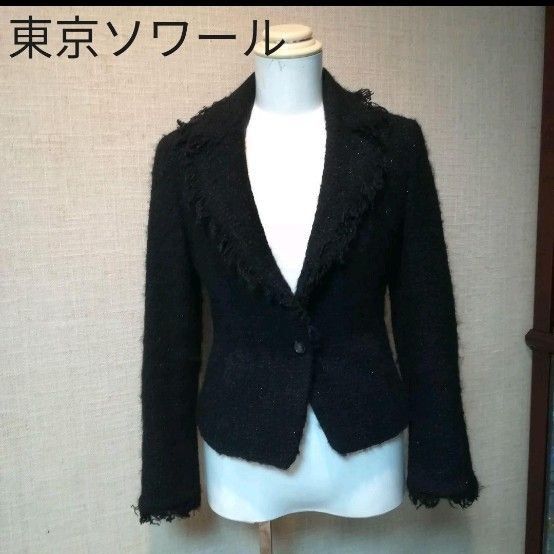EMOTIONALLDRESSES エモーショナルドレッシーズ 38 ジャケット ブラック 黒 ツイード 卒業式 入学式 JK