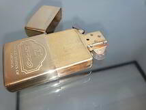 ZIPPO　ソリッドブラス　ゴールド　イタリック　1932-1992年製_画像6