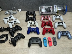 ジャンク☆SONY PS2、PS3、PS4☆Nintendo Switch プロコン ・ジョイコン【コントローラーまとめて20点】